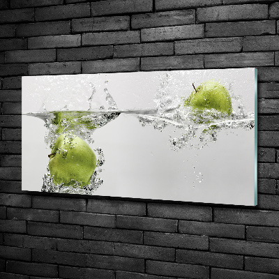 Schilderij glas Een appel onder water