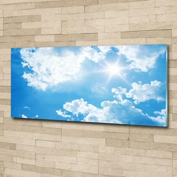 Glazen schilderij Wolken aan de hemel