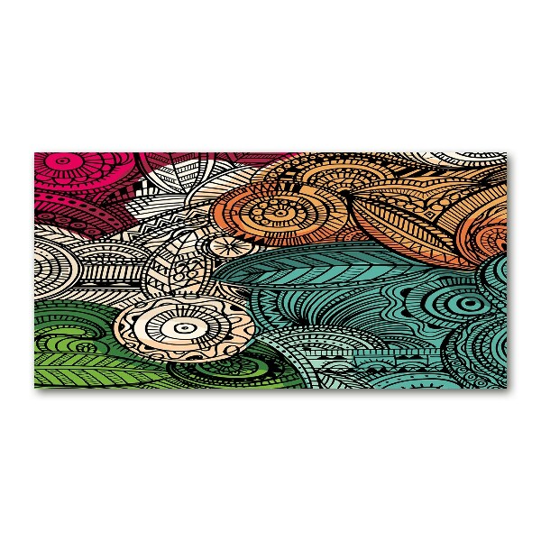 Schilderij glas Abstracte veren