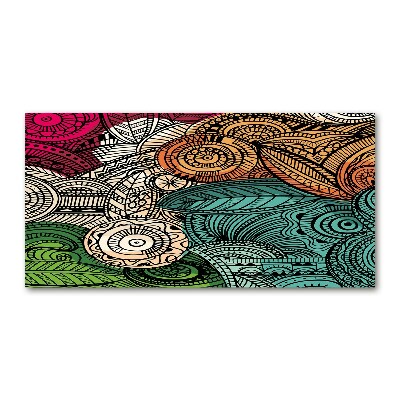 Schilderij glas Abstracte veren