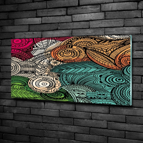 Schilderij glas Abstracte veren