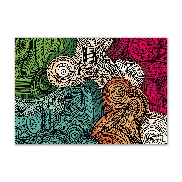 Schilderij glas Abstracte veren