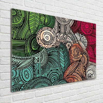 Schilderij glas Abstracte veren