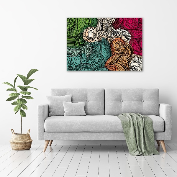 Schilderij glas Abstracte veren