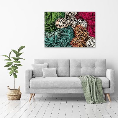 Schilderij glas Abstracte veren