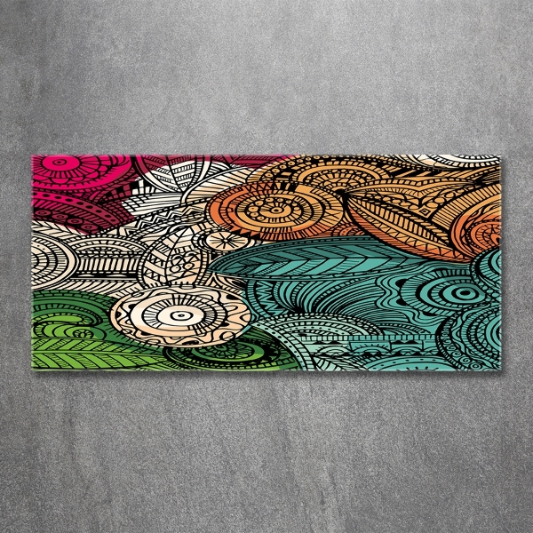 Schilderij glas Abstracte veren