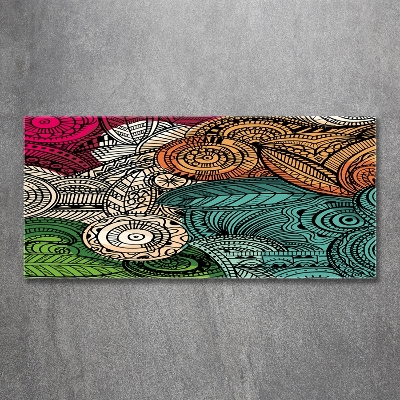 Schilderij glas Abstracte veren