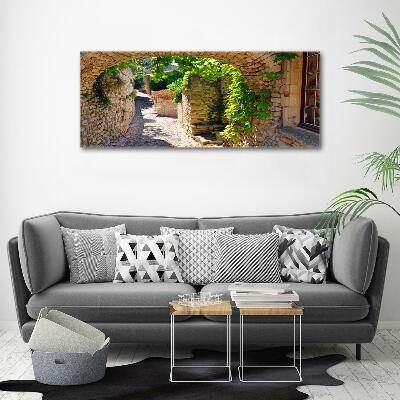 Schilderij op glas Een charmante straat