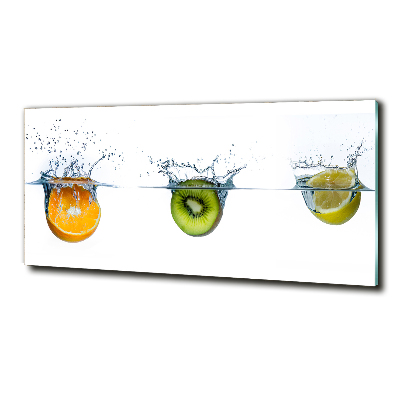 Schilderij glas Fruit onder water