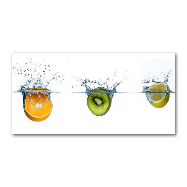 Schilderij glas Fruit onder water