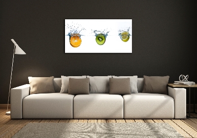 Schilderij glas Fruit onder water