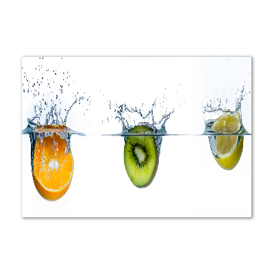 Schilderij glas Fruit onder water