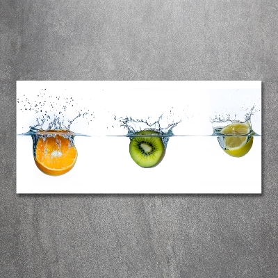 Schilderij glas Fruit onder water