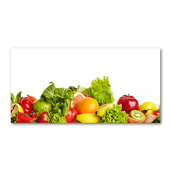 Glazen schilderij Fruit en groenten