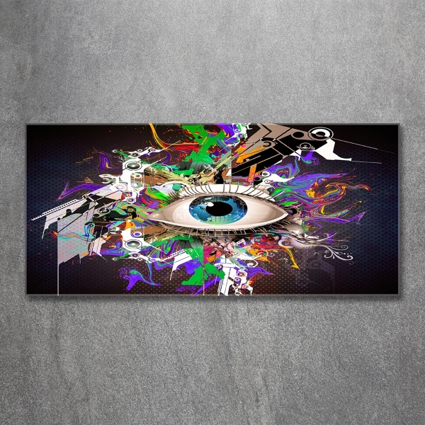Foto schilderij op glas Abstract oog