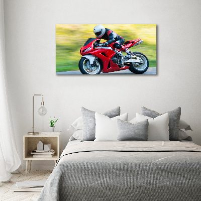 Schilderij glas Motorfiets