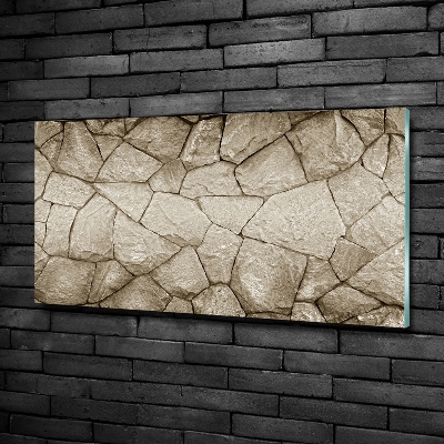 Glazen schilderij Stenen muur