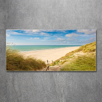 Schilderij op glas duinen aan zee