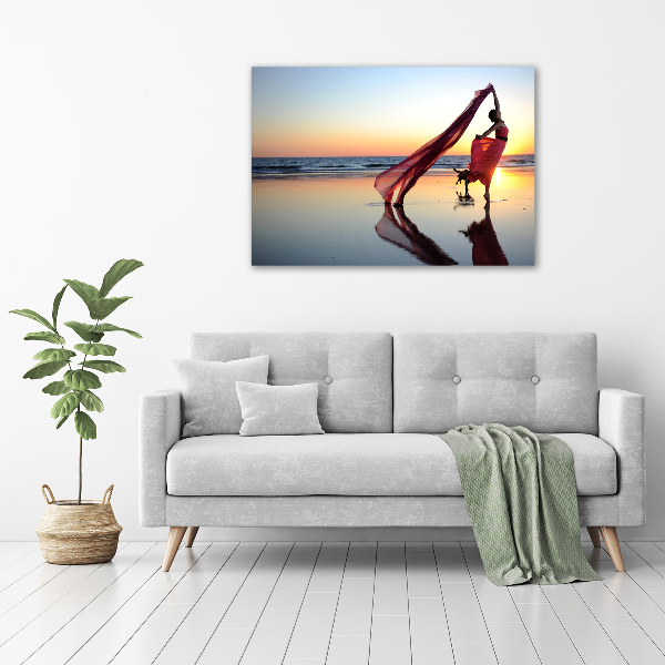 Foto schilderij op glas Dansende vrouw