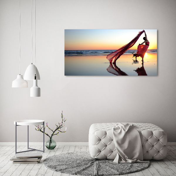 Foto schilderij op glas Dansende vrouw