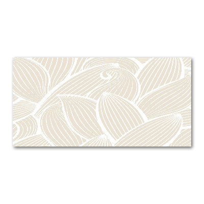 Schilderij glas Bladerenpatroon