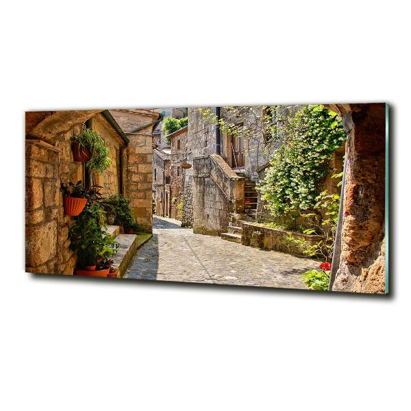 Foto schilderij op glas Een charmante straat