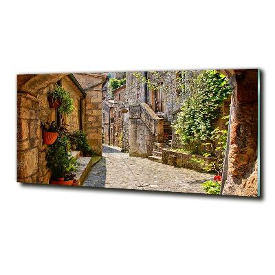 Foto schilderij op glas Een charmante straat