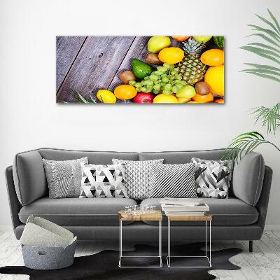 Schilderij glas Fruit aan hout