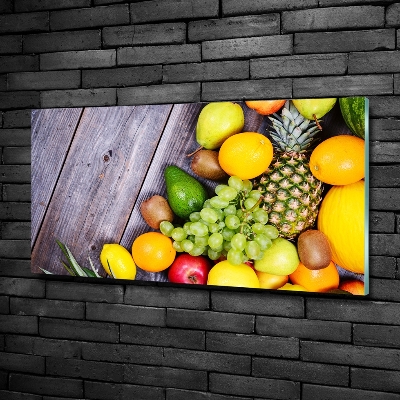 Schilderij glas Fruit aan hout