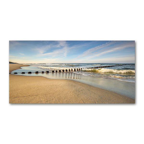 Foto schilderij op glas Strand aan de Oostzee