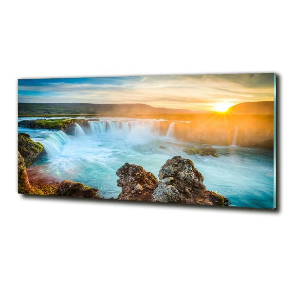 Schilderij glas Waterval