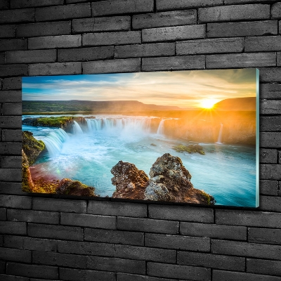 Schilderij glas Waterval