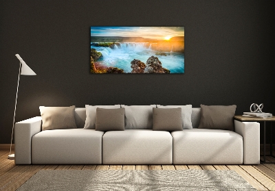 Schilderij glas Waterval