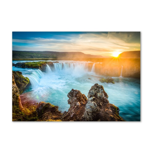 Schilderij glas Waterval