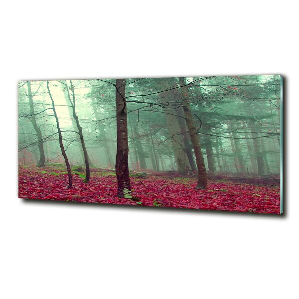 Schilderij glas Herfstbladeren