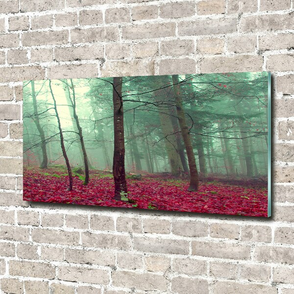 Schilderij glas Herfstbladeren