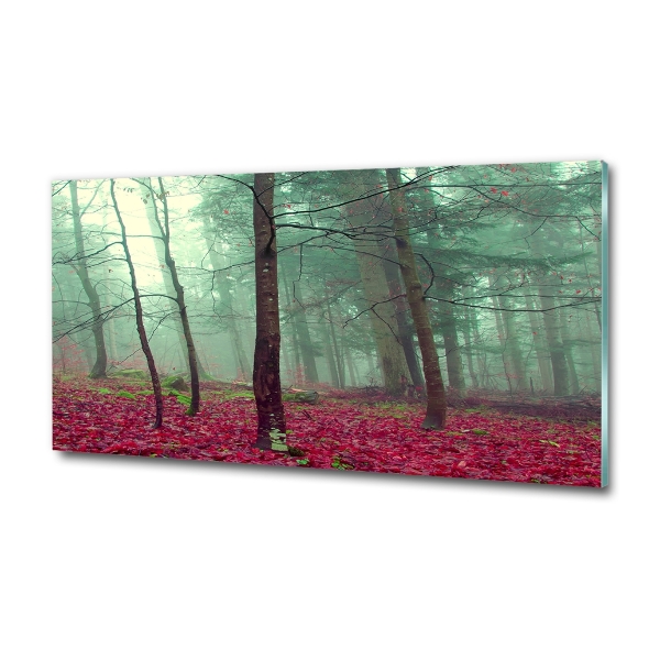 Schilderij glas Herfstbladeren