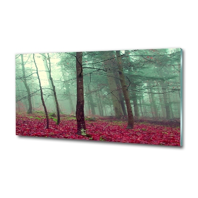 Schilderij glas Herfstbladeren