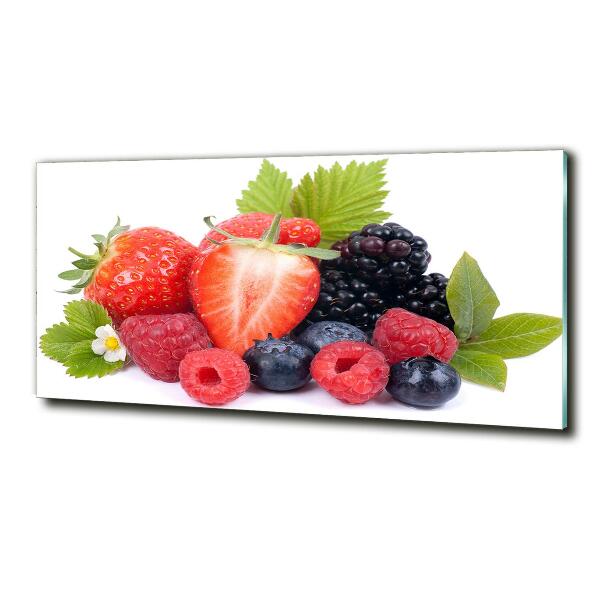 Schilderij glas Bosvruchten