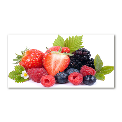 Schilderij glas Bosvruchten