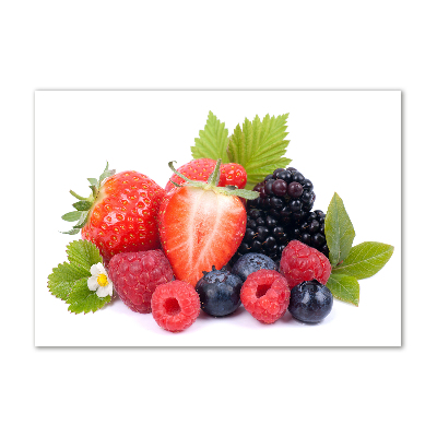 Schilderij glas Bosvruchten