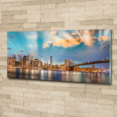 Foto schilderij op glas Brooklynbrug