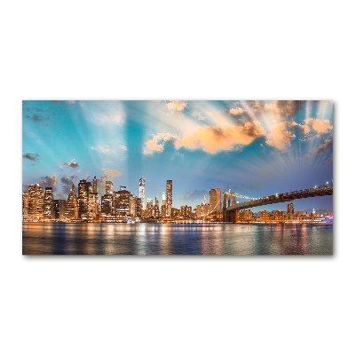 Foto schilderij op glas Brooklynbrug