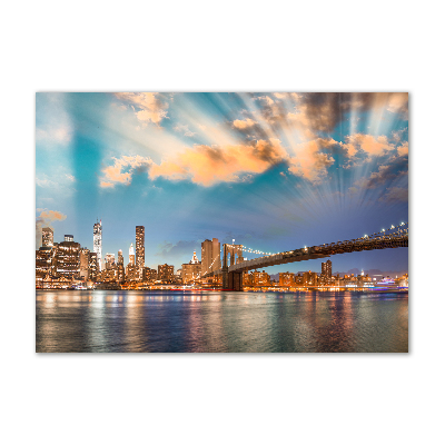 Foto schilderij op glas Brooklynbrug