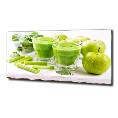 Schilderij glas Groene cocktail
