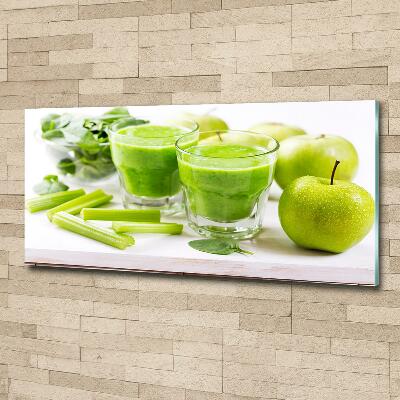 Schilderij glas Groene cocktail