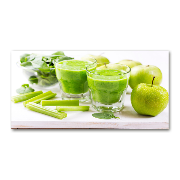 Schilderij glas Groene cocktail