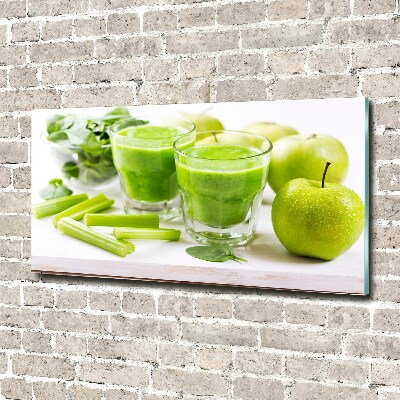 Schilderij glas Groene cocktail