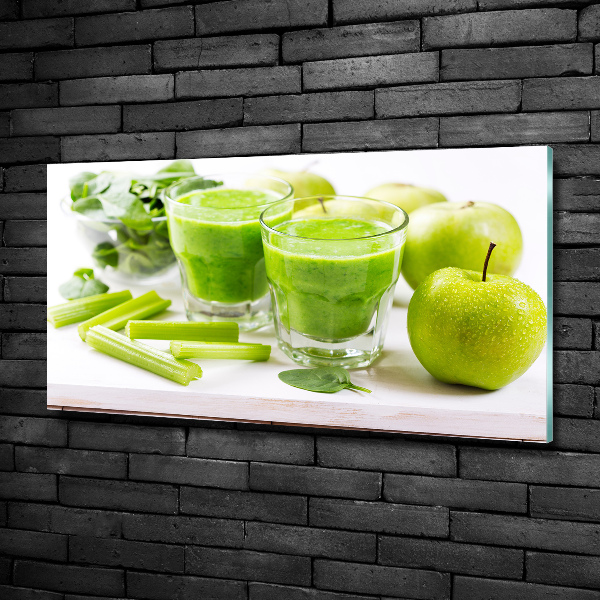 Schilderij glas Groene cocktail