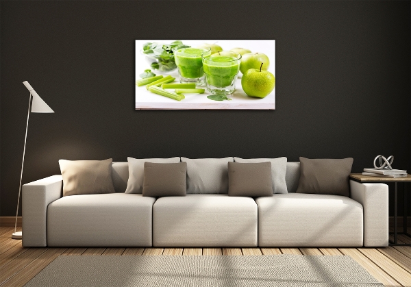 Schilderij glas Groene cocktail